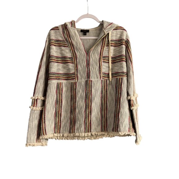 Current Air Tops - Current Air Los Angeles Striped Hooded Sweater Size Medium GUC